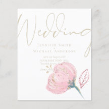 Elegante Rosa Oro Moderno Boda Sparkle