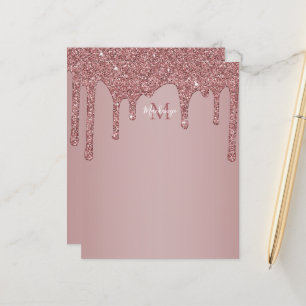 Lámina Elegante Rosa Purpurina de espuma de oro goteo Mon