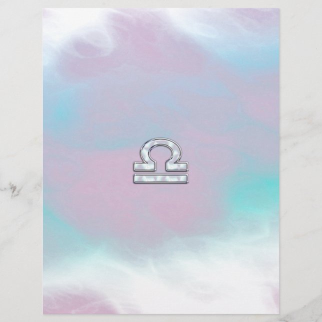 Lámina Elegante Rótulo Libra Zodiac Madre del Estilo de l (Anverso)