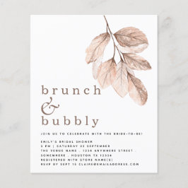 Lámina Elegante Rubor Foliage Bridal Shower Invite