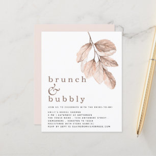 Lámina Elegante Rubor Foliage Bridal Shower Invite