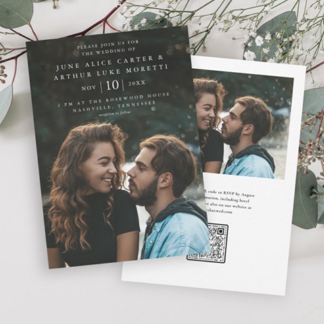 Lámina Elegante simple matrimonio de fotos de presupuesto (Subido por el creador)