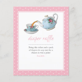 Lámina Elegante Teacup Baby Shower Tea Fiesta Diaper Raff