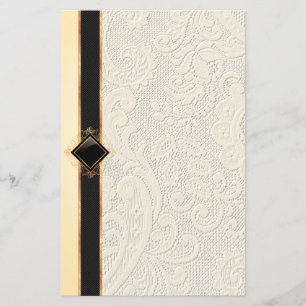 Lámina Elegante textura de encaje vintage Stationery Lett