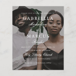 Lámina Elegante tipografía fotográfica Boda de presupuest