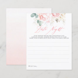 Lámina Elegante vegetación Ideas de noche con flores rosa