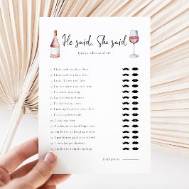 Lámina Elegante Vino Dijo Que Dijo Que Dijo Un Juego De D