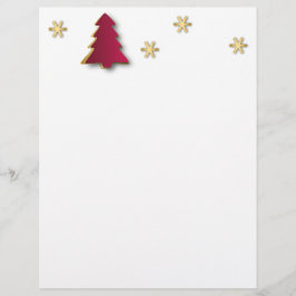 Lámina Elegante y elegante árbol de navidad rojo dorado