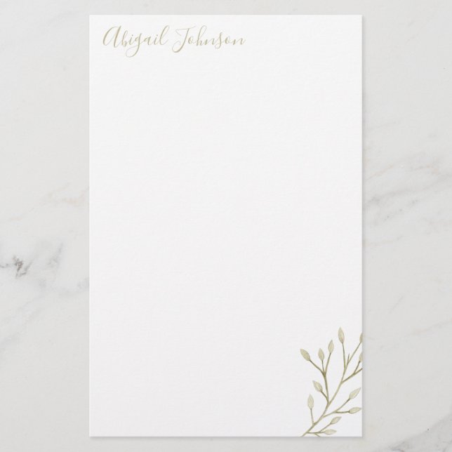 Lámina Elegante y moderno acuarela de vegetación (Anverso)