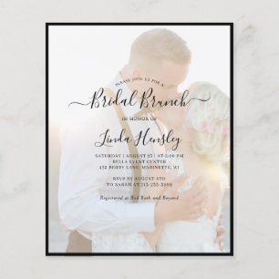 Lámina Elegante y moderno Faux Vellum Bridal bruntatio