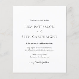 Lámina Elegante y simple invitación a la boda del presupu