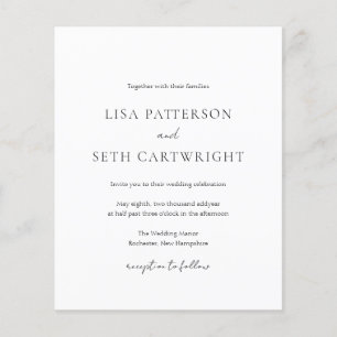 Lámina Elegante y simple invitación a la boda del presupu