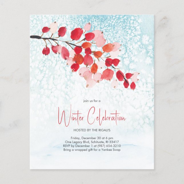 Lámina Elegantes invitaciones de presupuesto para vacacio (Anverso)