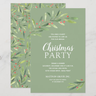 Lámina Elegantes invitaciones presupuestarias para Navida