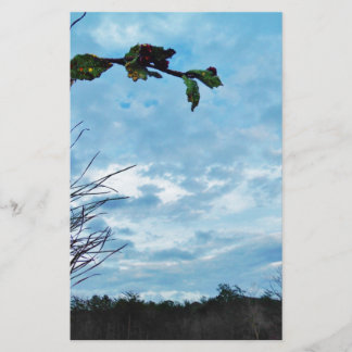 Lámina Elegantes Navidades Holly, cielo azul