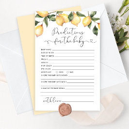 Lámina Elegantes predicciones de limón para el bebé