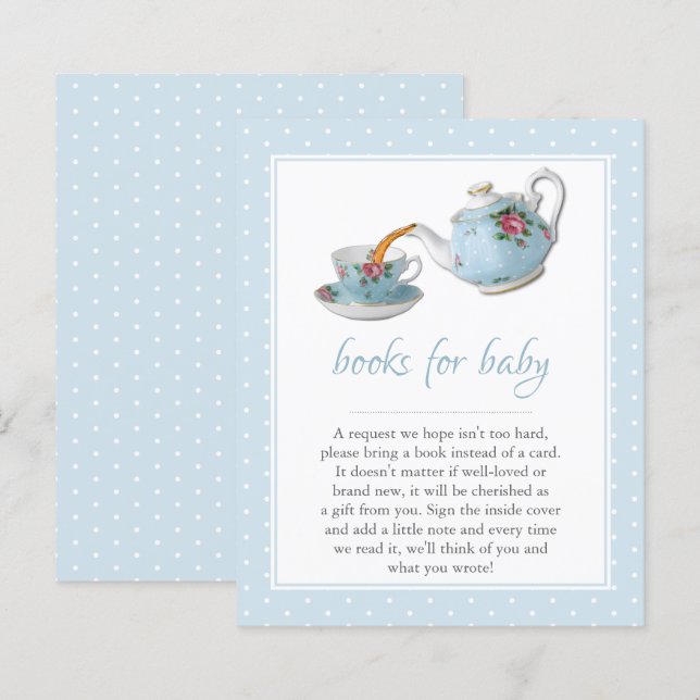 Lámina Elegantes teacups Baby Shower Tea Fiesta Solicitud (Anverso / Reverso)