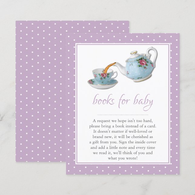 Lámina Elegantes teacups Baby Shower Tea Fiesta Solicitud (Anverso / Reverso)