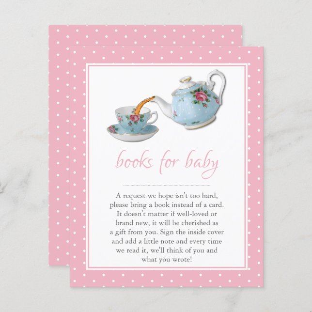 Lámina Elegantes teacups Baby Shower Tea Fiesta Solicitud (Anverso / Reverso)