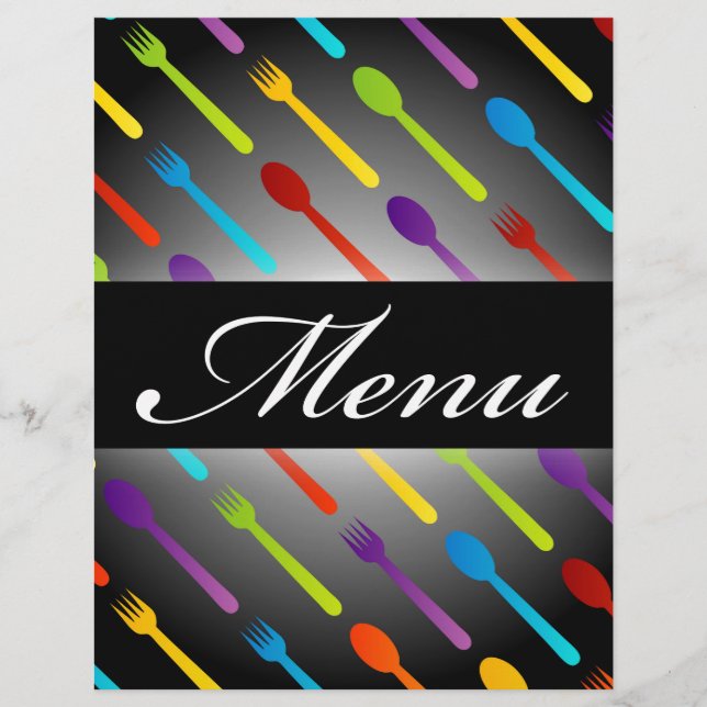 Lámina Elemento de diseño con cucharas y tenedor (Anverso)