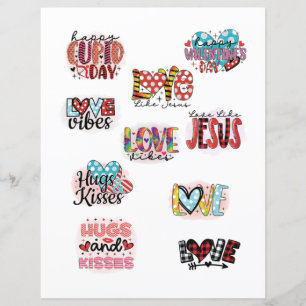 Lámina Elementos de la guía romántica de Día de San Valen