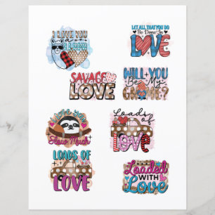 Lámina Elementos de la guía romántica de Día de San Valen