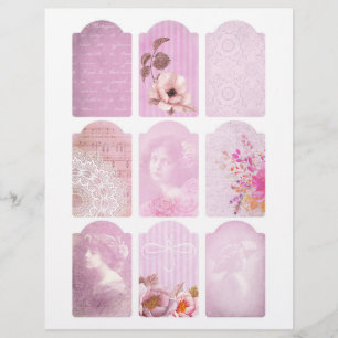 Lámina Elementos del Diario de correo basura rosado de Sh