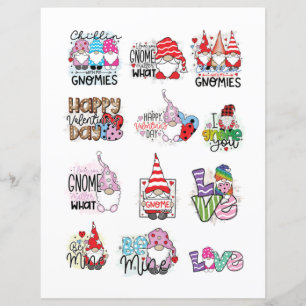 Lámina Elementos románticos del Día de San Valentín para 