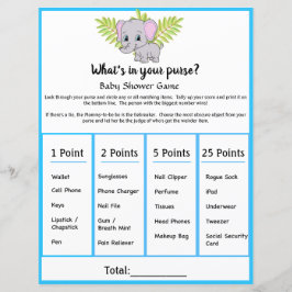 Lámina Elephant Baby Shower Whats In Your Purgue Game