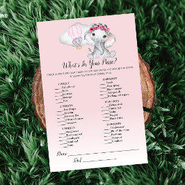 Lámina Elephant Balloon What's In Your Purse Baby Game