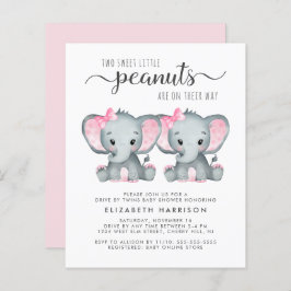 Lámina Elephant Twin Baby Girls Conduce Con Una Ducha Inv