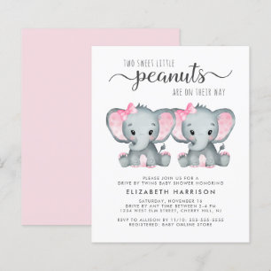 Lámina Elephant Twin Baby Girls Conduce Con Una Ducha Inv