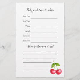 Lámina Ella es el juego de adivinanzas de la cereza en Ba