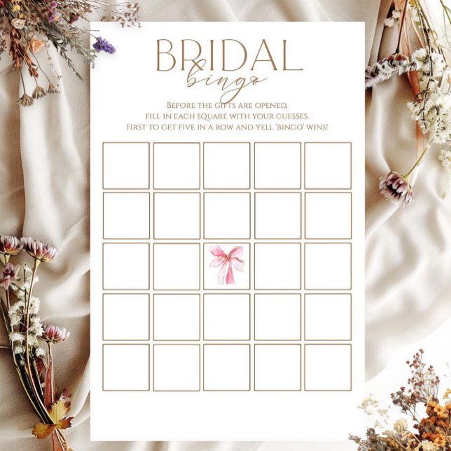 Lámina Ella está atando el juego de Bingo de Ducha Bridal (Subido por el creador)