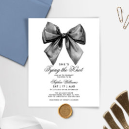 Lámina Ella está atando la ducha de novias Black Bow Knot