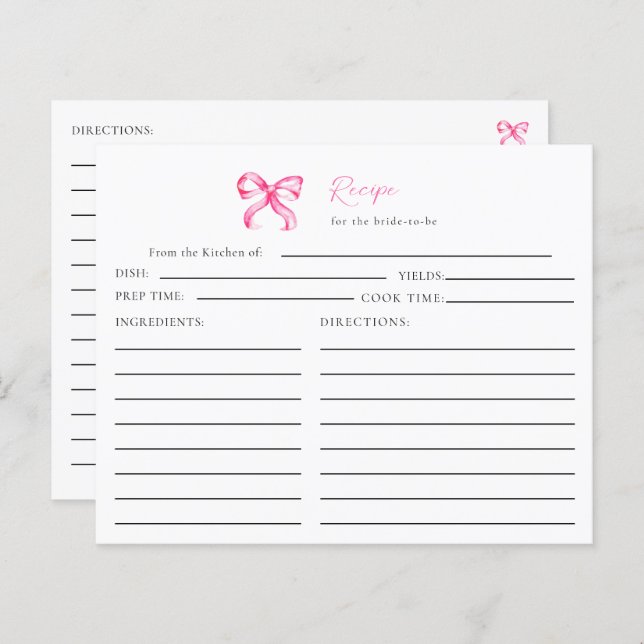 Lámina Ella está atando la receta de duchas nupciales de  (Anverso / Reverso)