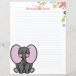 Lámina Ellie Phant Floral Lining Paper Sheet