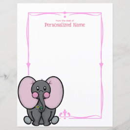 Lámina Ellie Phant Pink Unlines Paper Sheet