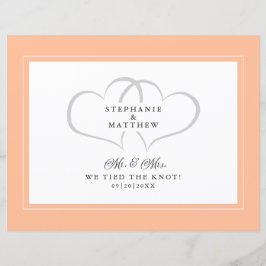 Lámina Elopement Nosotros Amarramos El Knot Mr & Mrs Peac