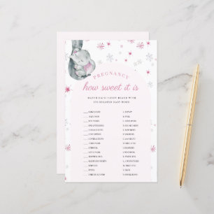 Lámina Embarazo Qué Dulce Es El Juego De Baby Shower Rosa