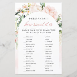 Lámina Embarazo Qué Dulce Es El Juego Rubor Baby Shower