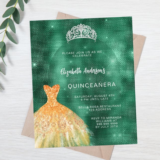 Lámina Embudo de oro verde esmeralda tiara Presupuesto Qu (Subido por el creador)