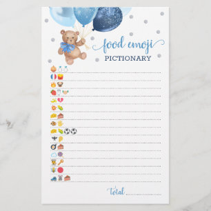 Lámina Emoji alimenticia juego piccionario Blue Silver Te