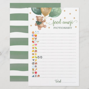 Lámina Emoji alimenticia Juego piccionario Sage Teddy Bea