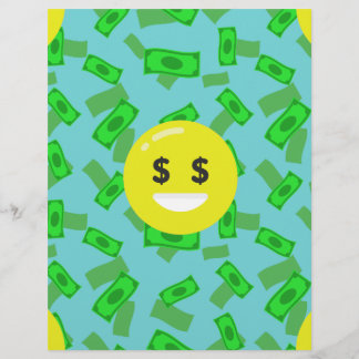 Lámina emoji con ojos de dinero