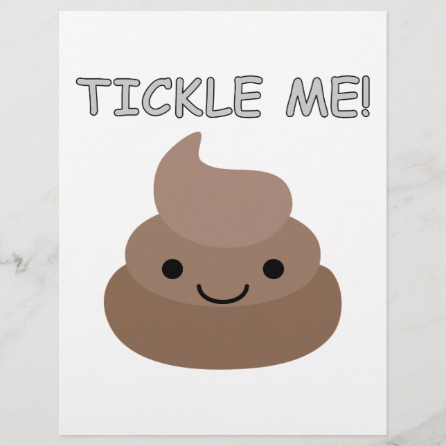 Lámina Emoji Cute Tickle Me Poop (Anverso)