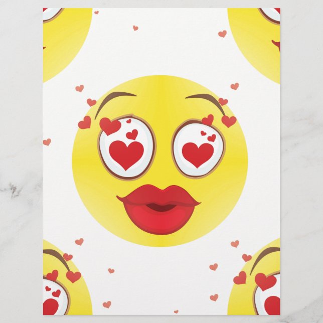Lámina Emoji de beso de San Valentín (Anverso)