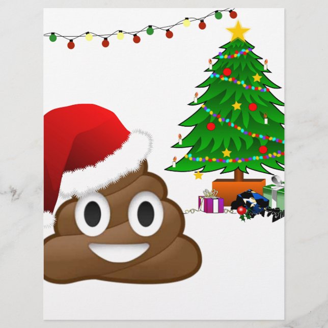 Lámina emoji de caca de navidad (Anverso)