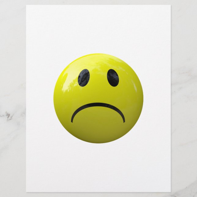 Lámina emoji de cara infeliz (Anverso)