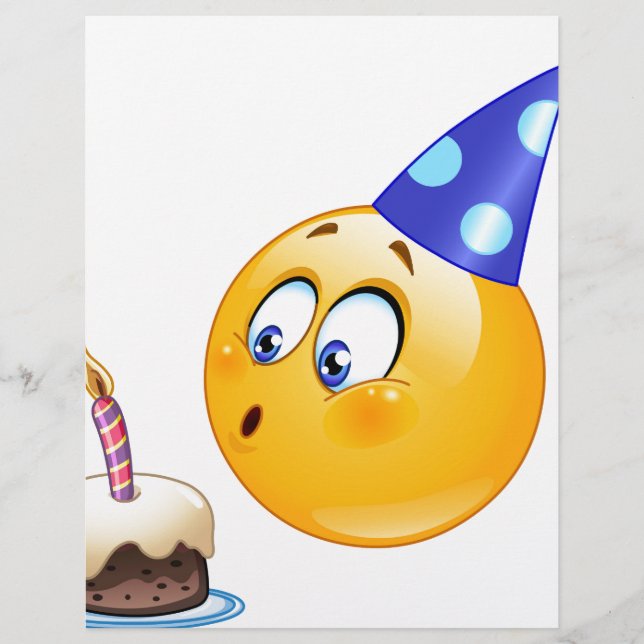 Lámina emoji de cumpleaños (Anverso)